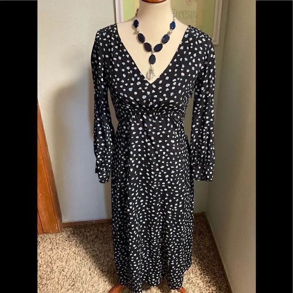 NWOT Sanctuary Navy, Light Blue & White Maxi Dress #D21